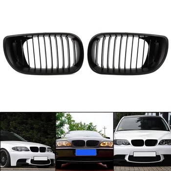 

For BMW Front Bumper Kidney Sport Grille Grill Replacement for BMW E46 4D 318I 320I 323I 328I 2002-2005 Matte Black