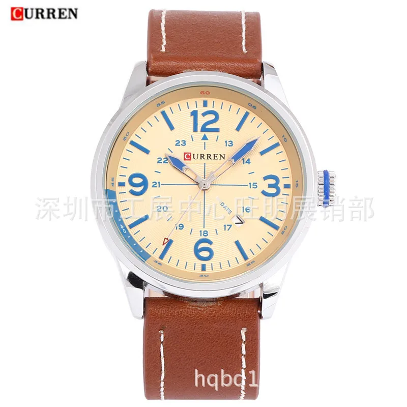 Curren Sport Men Wristwatch Leather Waterproof Quartz Fashion Casual Wrist Watches Men's Man 2019 Top Brand | Наручные часы