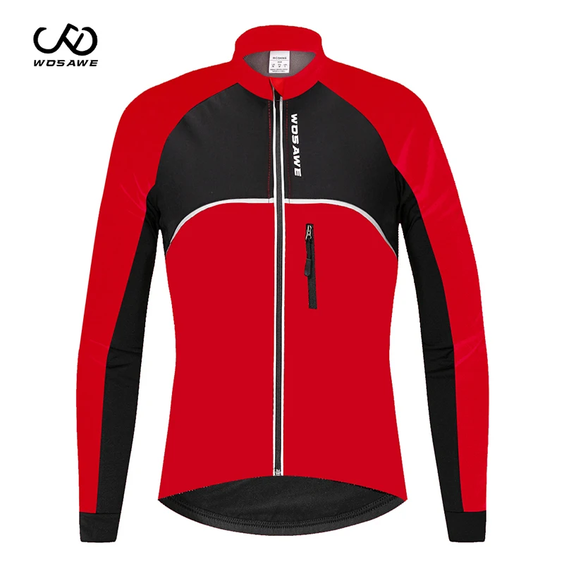 red waterproof cycling jacket
