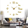 Large Wall Clock 3D DIY Decorative Kitchen Clocks Acrylic Mirror Stickers Quartz Needle Watch Horloge Home Decor reloj de pared ► Photo 3/6