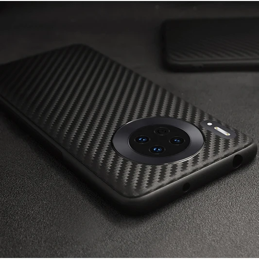 Чехол для Huawei Mate 30 Pro Ультратонкий Мягкий ТПУ чехол из углеродного волокна