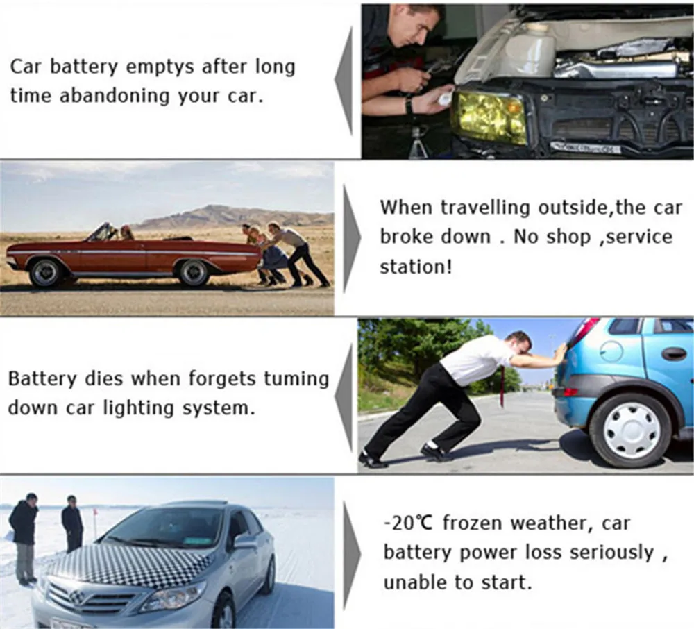 GKFLY Emergency Car Jump Starter 12V 1000a Portable Starting Device Power Bank Car Charger For Car Battery Booster Buster
