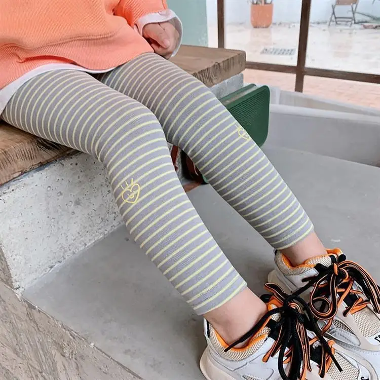

September Businessman Section Girls Thin Leggings Children Versatile Elasticity Leggings Babies' Trousers Fashion