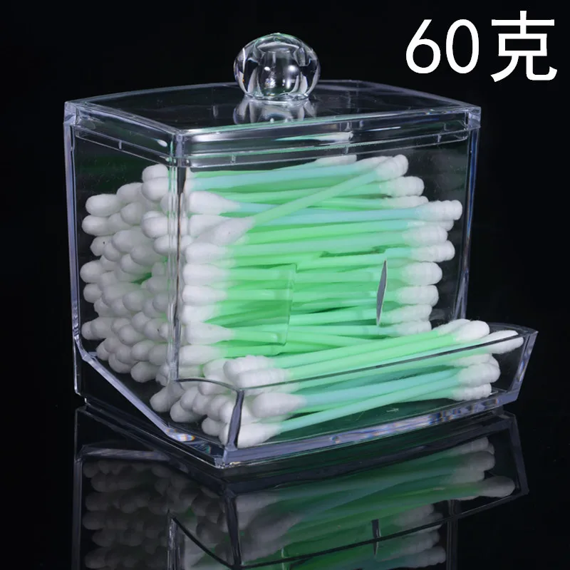

New Style Acrylic Cotton Swab Storage Box Cotton Ball Crystal Storage Box Home Plastic Box Bathroom Storage