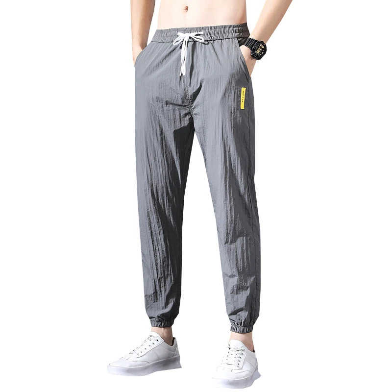 thin gray sweatpants