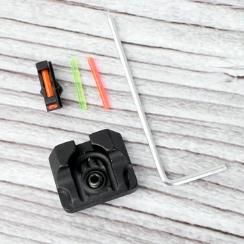 

Fiber Optic Front Sight / Rear Combat Glock Sight Black for Glock Red Dot Sight Tactical Hunting Excellent Metals