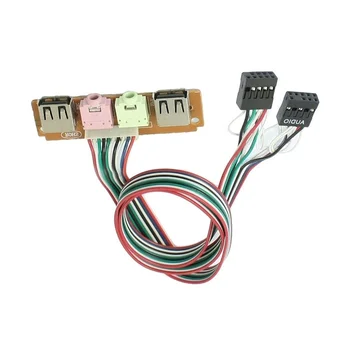 

New PC Computer Case Front Panel USB Audio Port Mic Earphone Cable Line