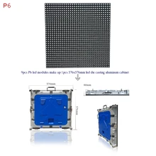 P6 Открытый водонепроницаемый 192*192 мм полноцветный светодиодный модуль, 32x32dots 1/8 сканирования RGB Светодиодная панель для сцены