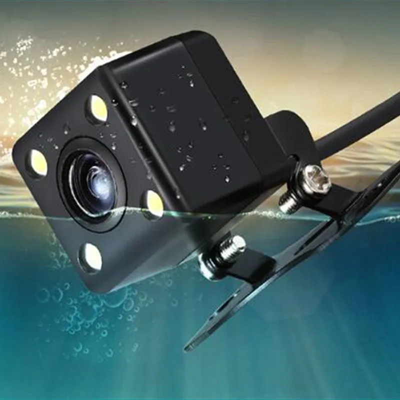 

4 Led Lamps Night Vision Reverse Camera HD CDD Rear View Lens 2.1mm Jack with 6 Meters Cable for Car DVR Mirror Recorders