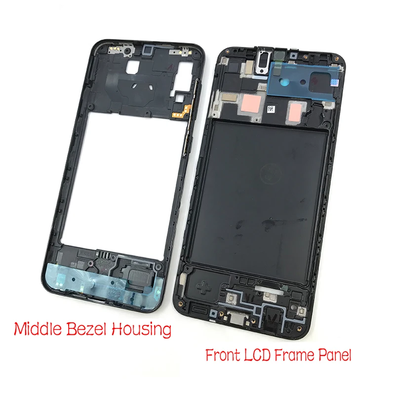 

New For Samsung A20 A205F Front Housing LCD Panel Middle Bezel Frame Cover Replacement Parts