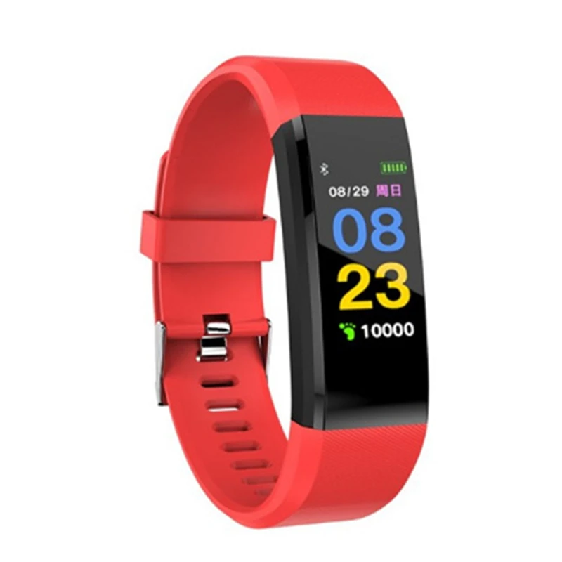 Briame, умный браслет, фитнес-трекер, часы, здоровье, пульсометр, кровяное давление, умный браслет для мужчин и женщин, Smartband - Цвет: Red