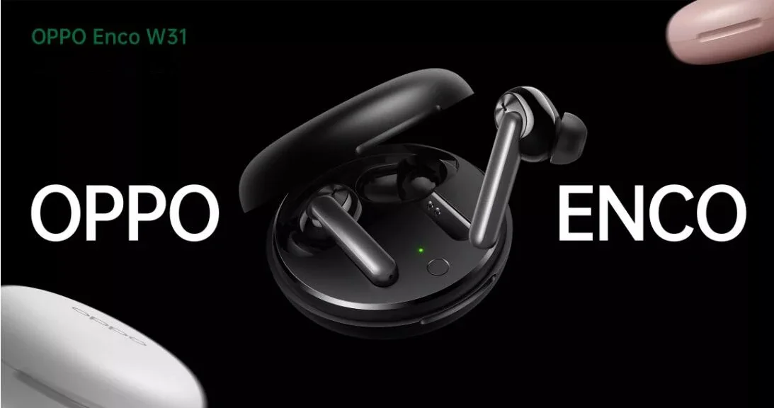 Original OPPO Enco W31 TWS bluetooth 5.0 Earphone Bass Low Latency Gaming Headphone Tap Control Noise Cancelling Mic Stereo Wireless Headphone
