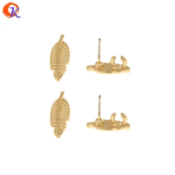 

Cordial Design 100Pcs 6*13MM Jewelry Accessories/Earrings Stud/Hand Made/Feather Shape/DIY Parts/Earring Findings/Jewelry Making