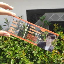 100 шт 7*17 см прозрачная карточка на заказ Свадебные сувениры Фото печать на заказ ПВХ поп звезда карты DIY