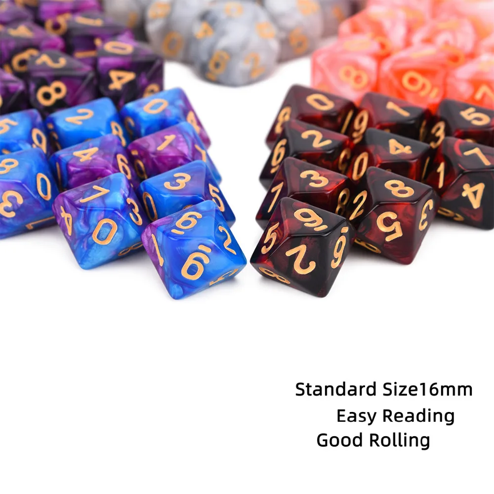 bolsa, 50 peças, compatível com tabletop rpg