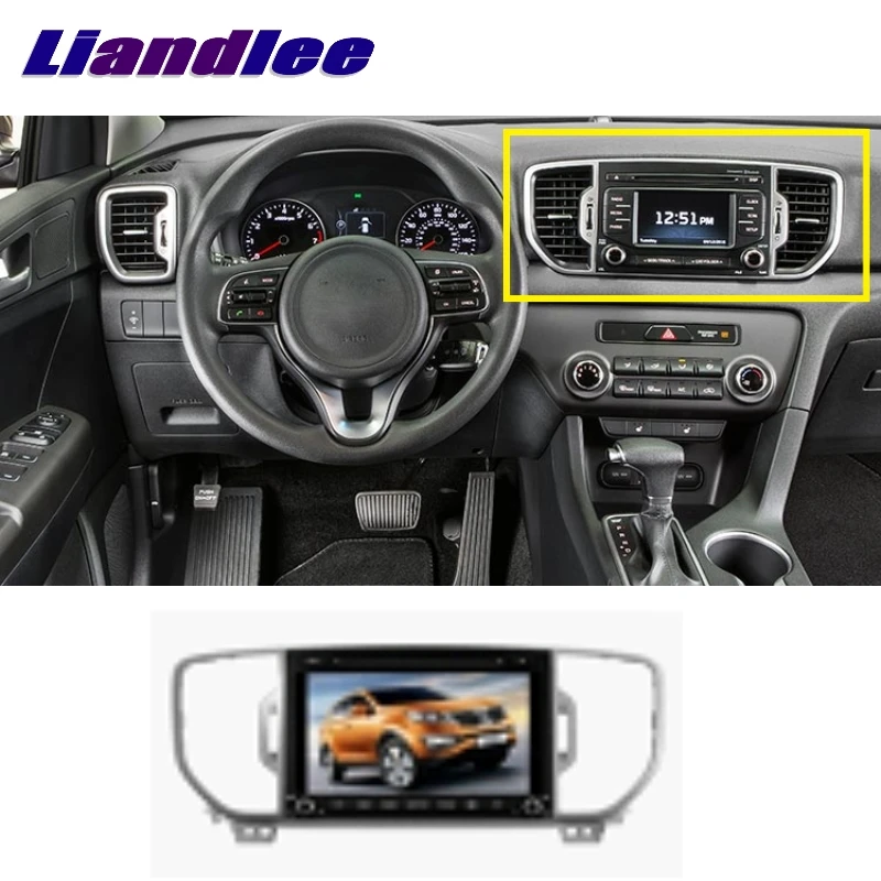 Liandlee для KIA SPORTAGE~ LiisLee автомобильный мультимедиа, ТВ DVD gps аудио Hi-Fi радио стиль Навигация