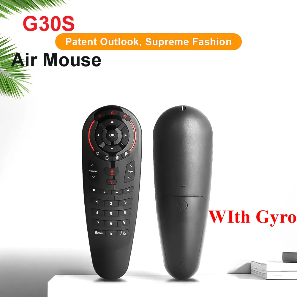 

G30S 2.4G Gyroscope Air Mouse 33 Keys IR Learning Wireless Smart Voice Remote Control For X96 H96 MAX Android Box VS G10S G20S