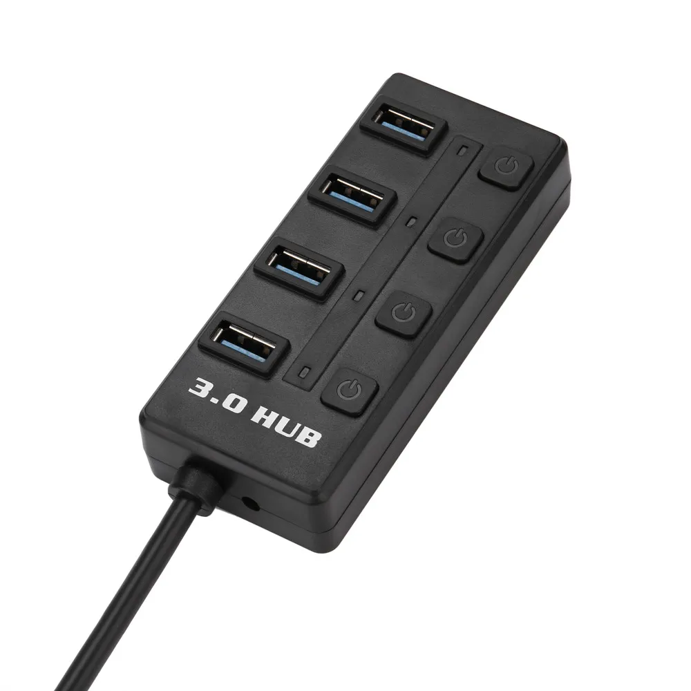 OMESHIN 4 порта микро usb-хаб 3,0 USB высокоскоростной разветвитель 5 ГБ/сек. USB 3,0 концентратор светодиодный с переключателем ВКЛ/ВЫКЛ для планшетных ноутбуков