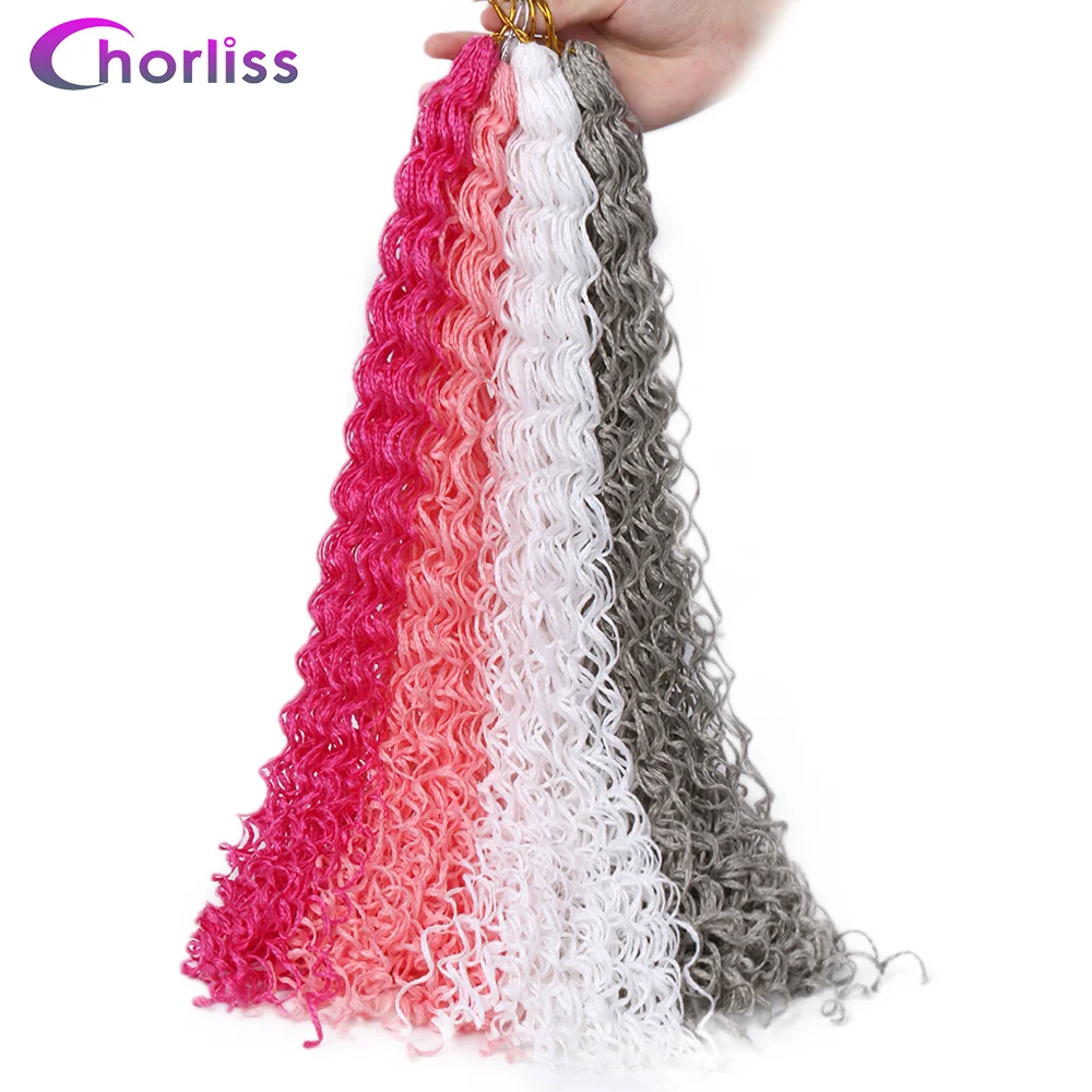 Chorliss Blonde Zizi Braids Crochet Box Braids Synthetic Hair Extensions Long Micro Box Braids Hair Bundles 50g/pack Pink Grey 3