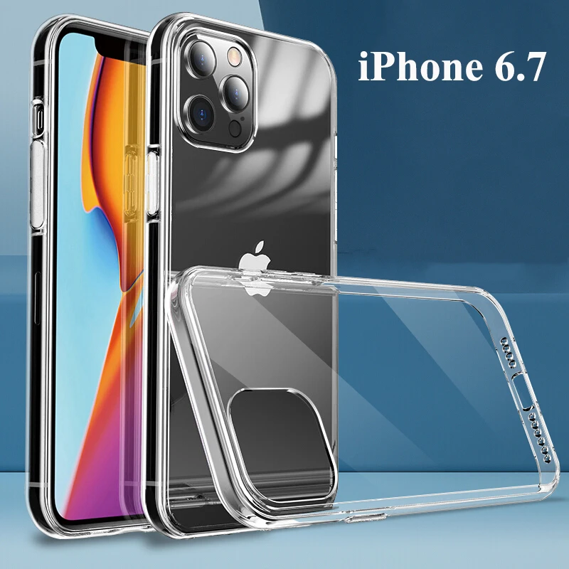 100PCS For iPhone 12 Pro Max Soft TPU Cover Case For iPhone 12 Mini Case Cover Clear TPU Phone Case For iPhone 12Pro Max