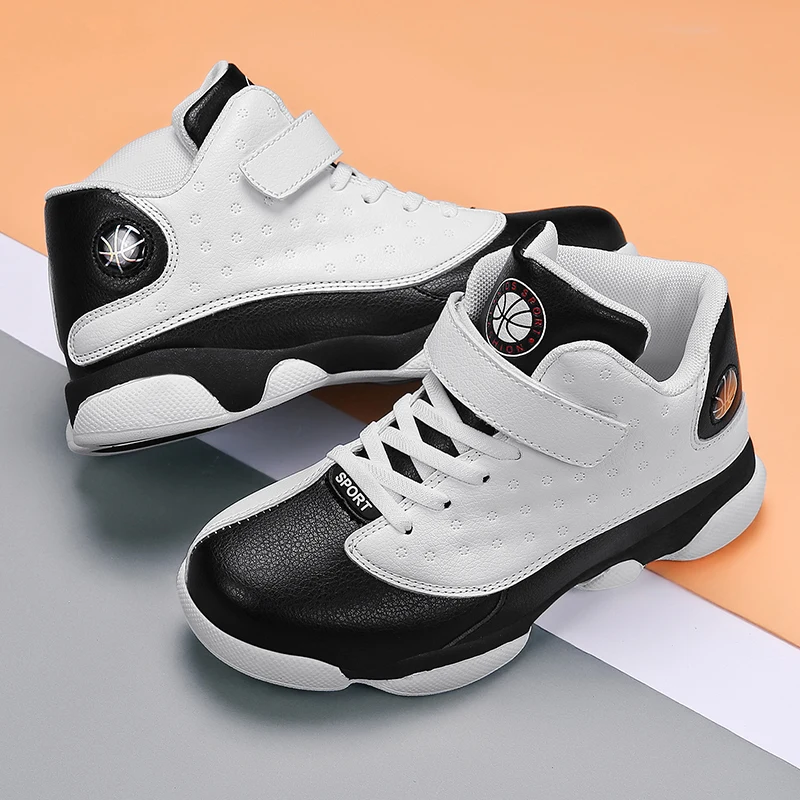 

New Outdoor Kid's Basketball Shoes Zapatillas Hombre Deportiva High Top Breathable Boy Ankle Training Sneakers Shoes