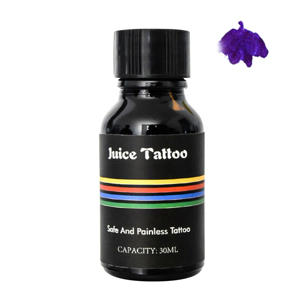 30ml Organic Waterproof DIY Body Art Makeup Painless Juice Long Lasting Fast Easy Use Pigment Non Toxic Home Tattoo Ink