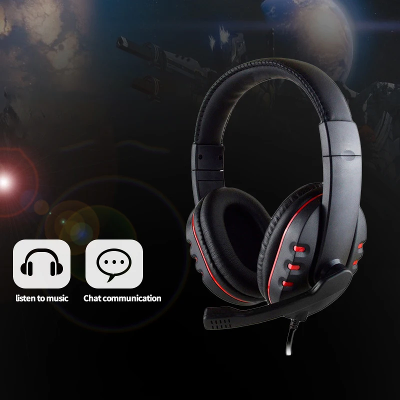 3 5mm Wired Gaming Headset Stereo Surround Headphone for PS4 One with Mic