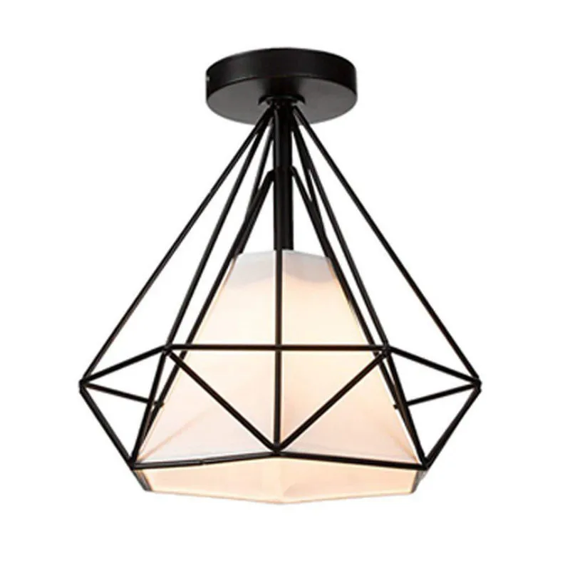 Style 1 Black 20 см Винтаж промышленные Сельский утапливаемое крепление потолочного света черный/белый цвет металла светильник люстра лампа креативный стиль ретро свет лампы - Цвет корпуса: Style 1 Black