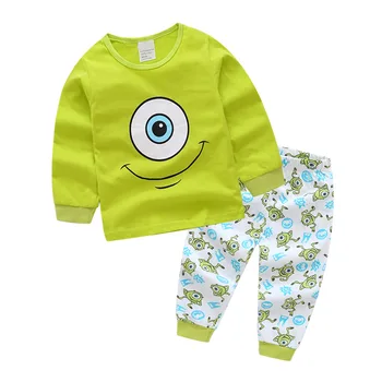 

Mike Michael Wazowski Cartoon Cotton Children Home Clothes Long Sleeve Kids Clothes Boys Pyjama Baby Pajamas Suit 2-7y