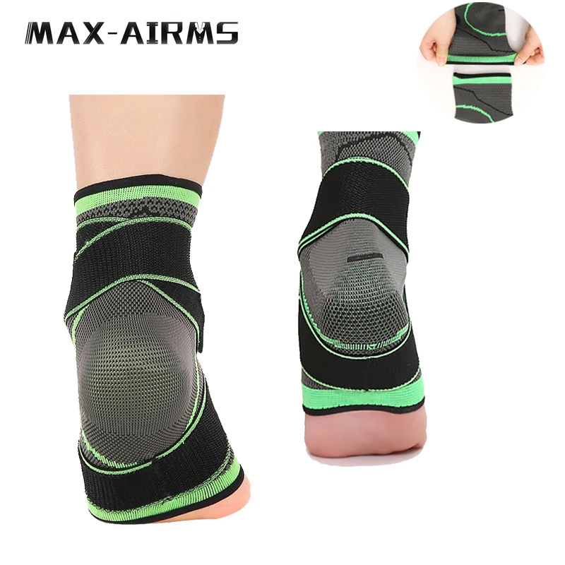 

Maxairms 1PCS 3D Sport Ankle Brace Protector Compression Ankle Support Pad Elastic Nylon Strap Brace for Football Basketball