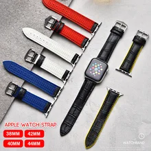 Band for iWatch leather bracelet 38MM 40MM 42MM 44MM correa Apple watch series 5 4 3 2 1 silicone wrist strap Accessories