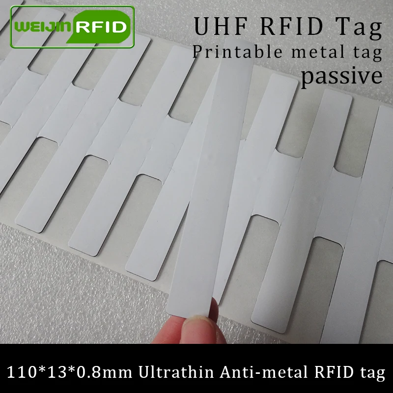 Ультратонкая метка UHF RFID 915 МГц 868 M4QT 110*13*0 8 мм EPC Gen2 6C фиксированные средства для