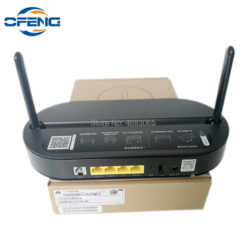 Original Huawei HS8145V 4GE + 1TEL Dual Band WIFI 2.4G 5G GPON ONU fiber optic equipment work router English version | Мобильные