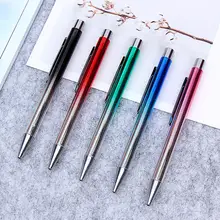 

New Creative Gradient Aluminum Rod Metal Press Ballpoint Pen Press Business Neutral Ballpoint Pen