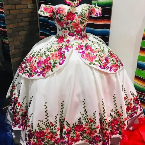 vestido de 15 anos floral