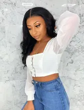 La onda del cuerpo de la peluca de encaje Frontal pelucas 28 30 pulgadas de largo T parte ondulado brasileño cuerpo onda de encaje frente pelucas de cabello humano para las mujeres