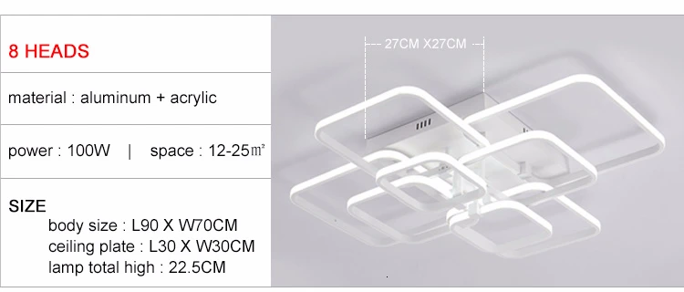 Conduziu a Lâmpada do Teto Luzes do Quarto de Jantar Sala de Estar Luminária de Alumínio Lamparas de Techo Toque Escurecimento Remoto Plafon Moderno Lustre 33 High Quality modern led