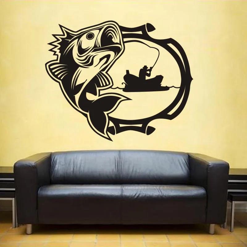 Наклейка на рыбалку Go наклейка басы ведерко рыболовный крючок рыбный бак лодка