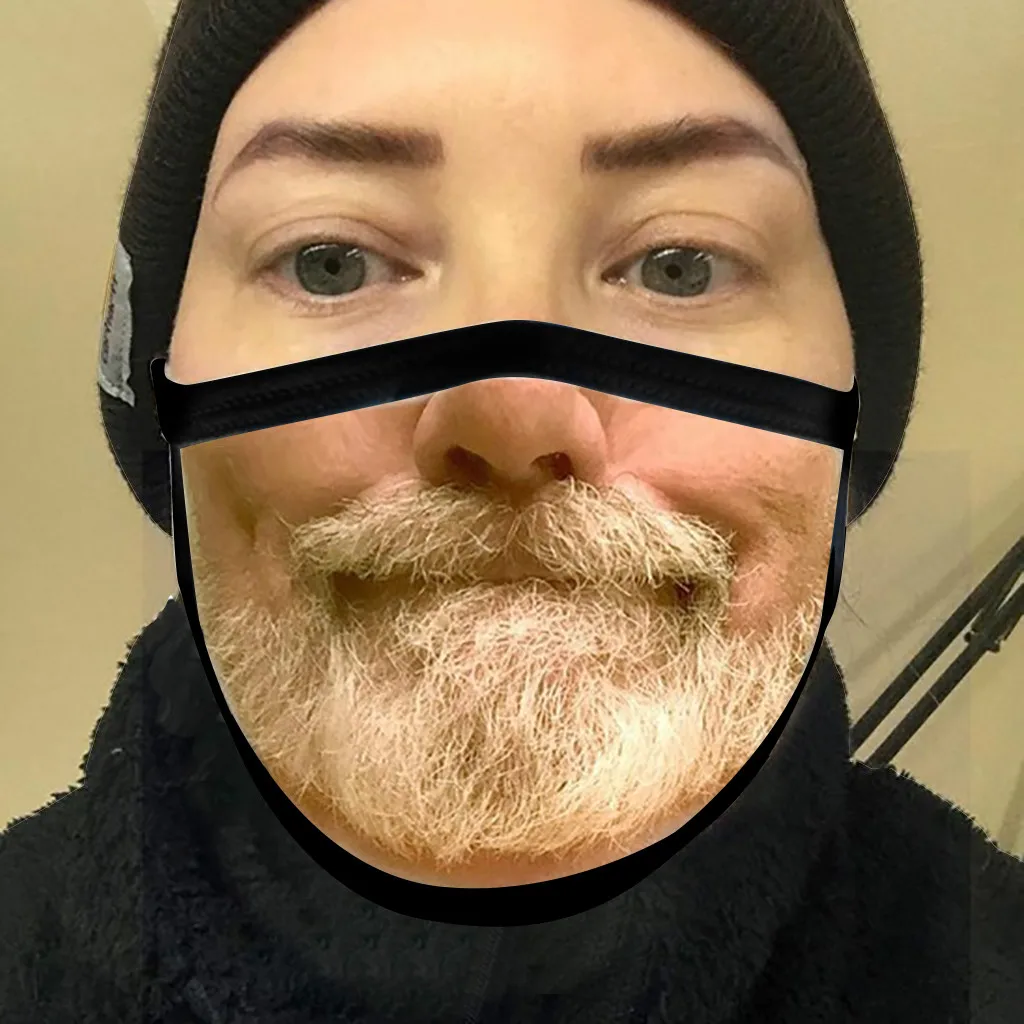 Забавная Женская выхлопная Солнцезащитная маска для лица моющаяся дышащая