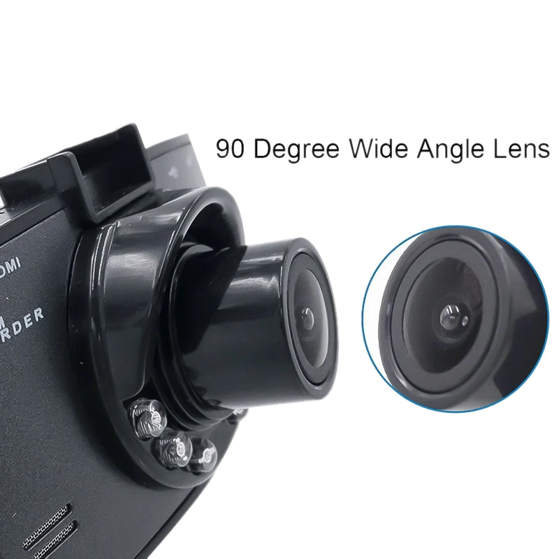 2 дюймов автомобиля Hd 1080P вождения Регистраторы Камера 90 градусов широкоугольный
