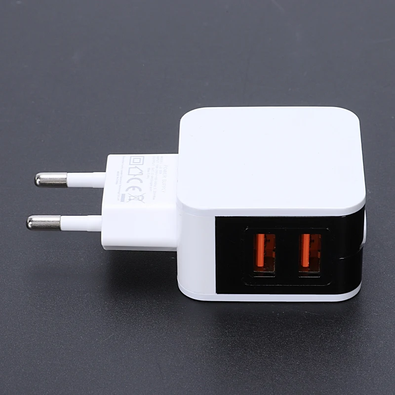 Двойное зарядное устройство Usb 2.4A Макс Смарт Быстрая зарядка мобильного телефона настенное зарядное устройство для Iphone Ipad samsung(ЕС вилка