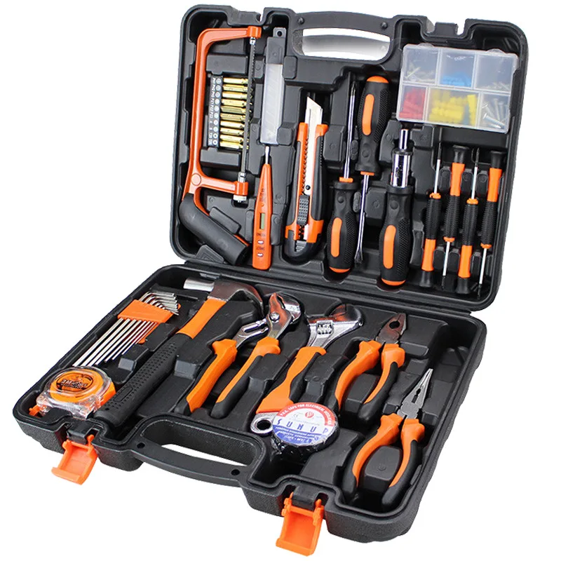 

Household Hand Tool Set Hardware Maintenance Toolbox Electrician Woodworking Combination
