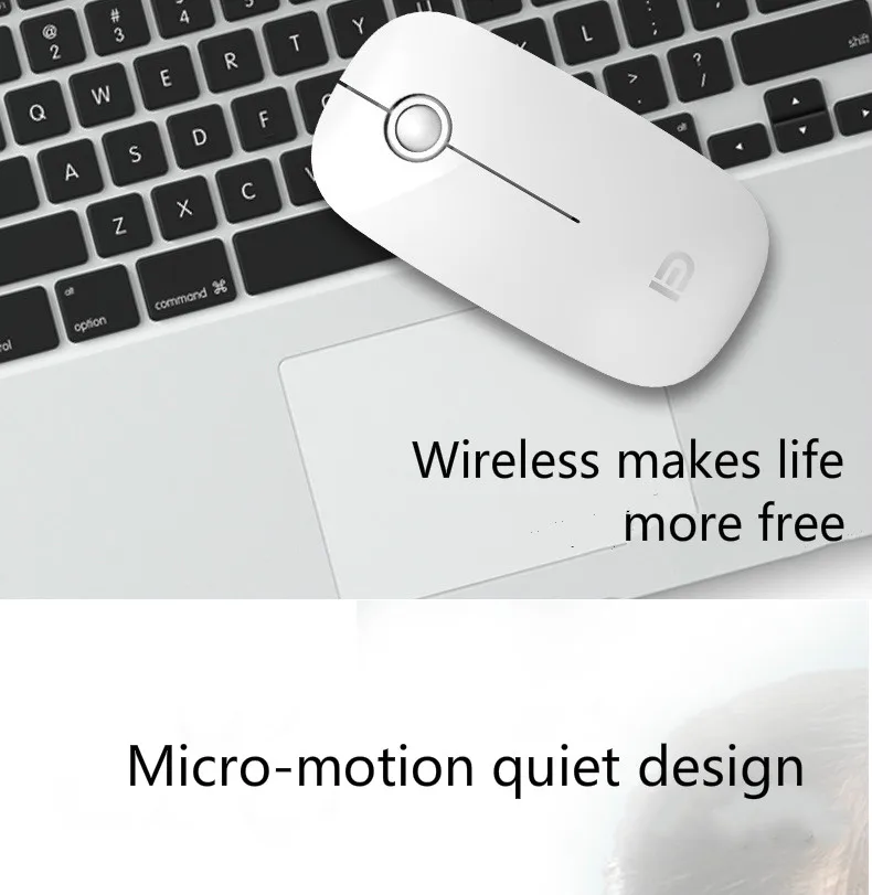 Новая ультратонкая беспроводная мышь, мышь для ноутбука 2,4 ГГц, беспроводная офисная мышь, сенсорная полоса, интеллектуальная энергосберегающая практичная