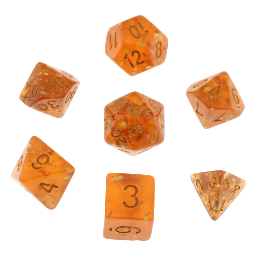 Pack of 7 Polyhedral Dices Table Board Games Party KTV for Dungeon & Dragons DND Dice Set Party Game Dices Hobby & Collectibles