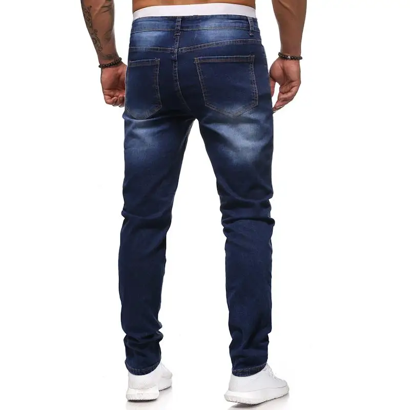 Jeans for Men Denim Blue Black Straight Denim Jeans Men Hip hop Slim fit Trousers Leisure New
