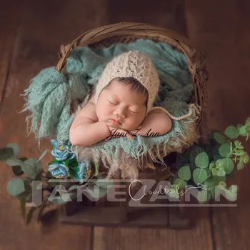 

Jane Z Ann Newborn Photography Stretch Knitting Patterns Multi-color Photo props Wrap soft Blankets 40*150CM
