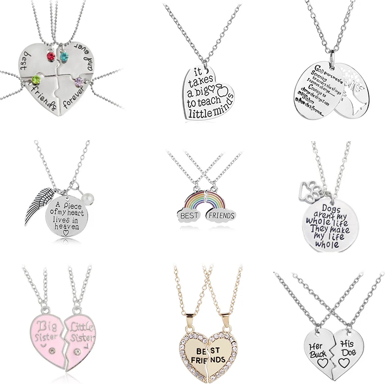 2 шт. подвеска в виде сердца|Ожерелья с подвеской| |