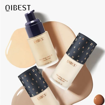 

QIBEST Face Foundation Stick Makeup Oil-control Full Coverage Liquid Moisturizing Concealer Waterproof Base Foundation TSLM2