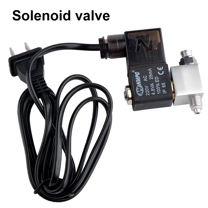 solenoid valve DIY Аквариум CO2 регулятор Магнитный комплект соленоида обратный клапан аксессуары для аквариума CO2 система управления реактор генератор комплект - Цвет: solenoid valve