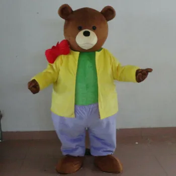 

Halloween Yellow Bear Mascot Costume Cosplay Outfits Clothing Carnival Adults